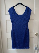 Forever 21 Short navey blue embroidered dress size medium
