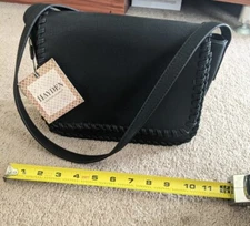 NWT HAYDEN BY HAYDEN HATNETT BLACK LEATHER SHOLDER/MESSENGER/CROSSBODY BAG/PURSE
