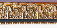 3 1/2 WIDE GOLD LEAF ORNATE CARVED WOOD PICTU...