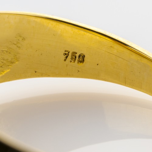 Vintage Ring aus 750er Gold mit Saphir und Brillanten - Picture 5 of 5