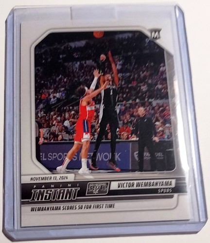 Victor Wembanyama 2024-25 Panini Instant NBA #113 Scores 50 For First Time /567 - Picture 3 of 4