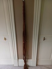 Vintage Handmade Macrame Plant Hanger HUGE 70  BOHO 1970's beaded indoor garden