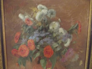 Détails Sur Peinture Huile Toile Nature Morte Bouquet Fleurs Tableau Signé Alfred Jeanmougin