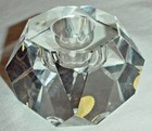 VINTAGE SINGLE CANDLESTICK HOLDER POSSEIL KRISTALL 2"  HAND CUT CRYSTAL POLAND — photo 4