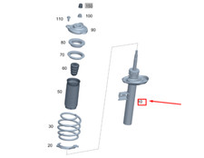 MERCEDES-BENZ GLA H247 Stoßdämpfer vorne links A2473237100 NEU Original