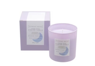 Sonntagsregen Schlaf leicht Duftkerze Lavendel & Zedernholz 200g