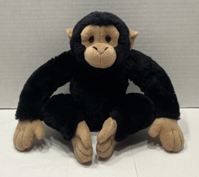 Wildlife Artists Inc. Plush Chimpanzee 8  Realistic Stuffed Animal Black/Beige