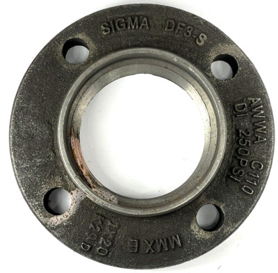 Sigma Size 3 - 4-Hole Threaded Ductile Iron Flange - DF3-S C110 1X20K29D 250 psi