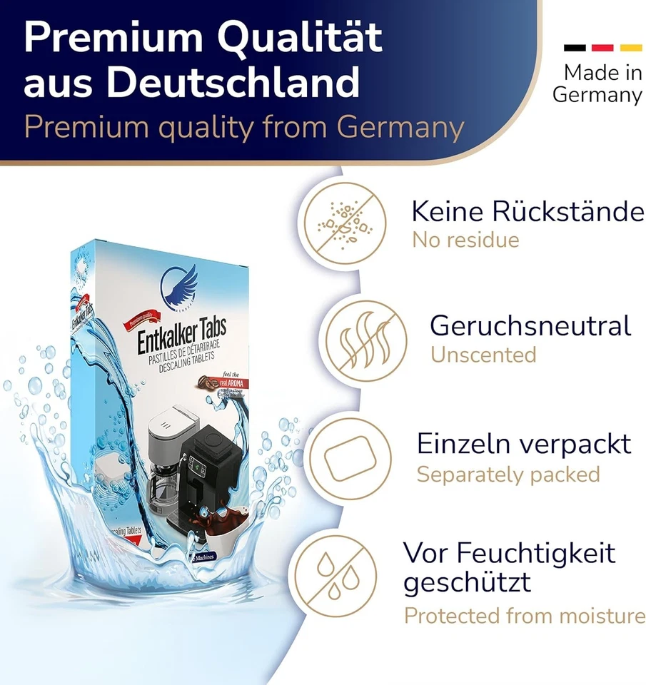 100 Premium Entkalkungstabletten für Kaffeevollautomaten & Kaffeemaschinen - Bild 4 von 4