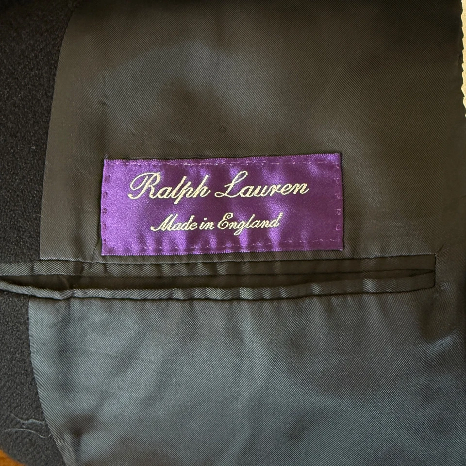 Ralph Lauren фиолетовый этикетка 100% кашемир блейзер 42L сделано в Англии черный - Изображение 2 из 4