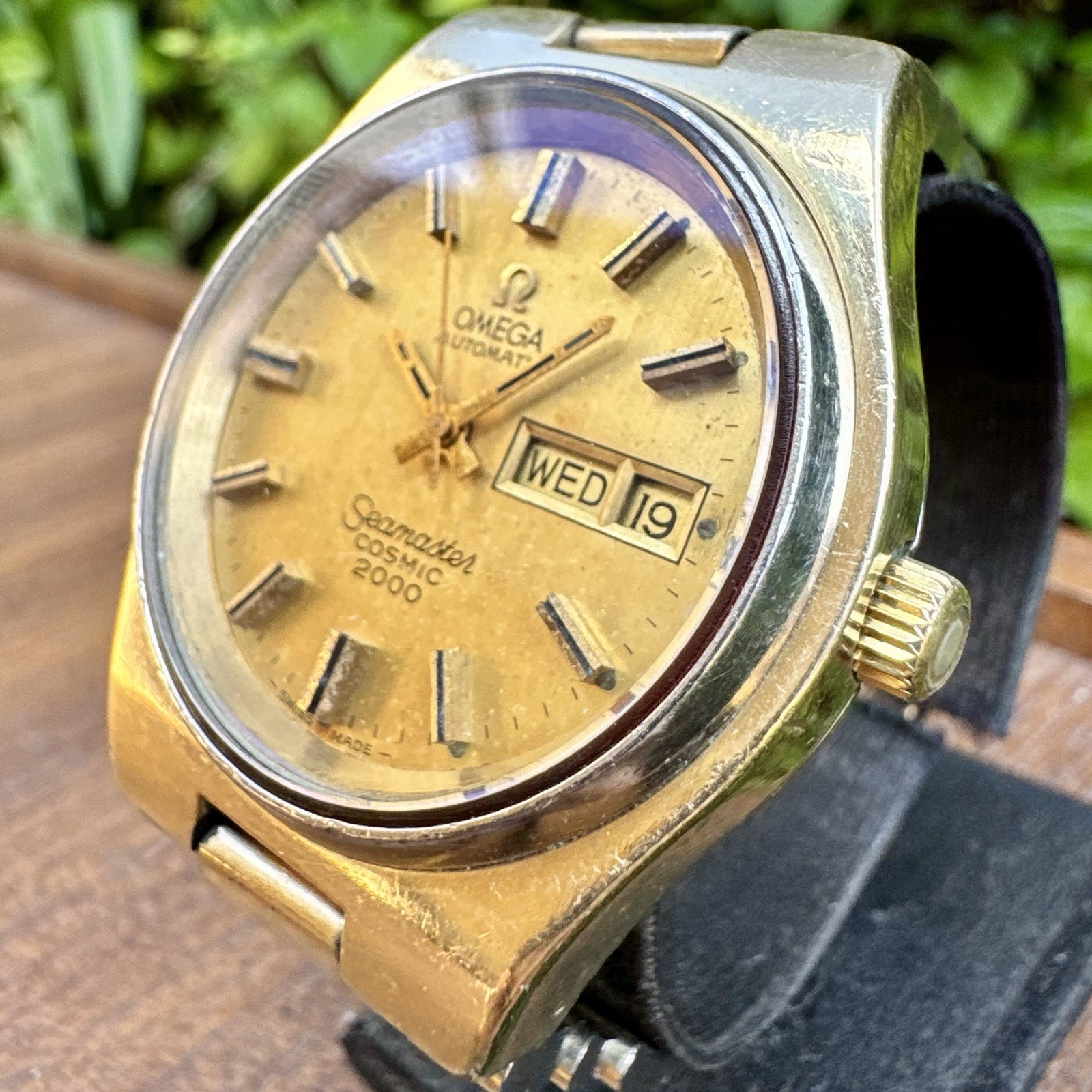 Vintage Omega Seamaster Cosmic 2000 38mm Automatic Gold Plated 166.135 cal 1012 image 5