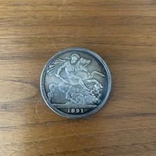 1891 victoria crown coin