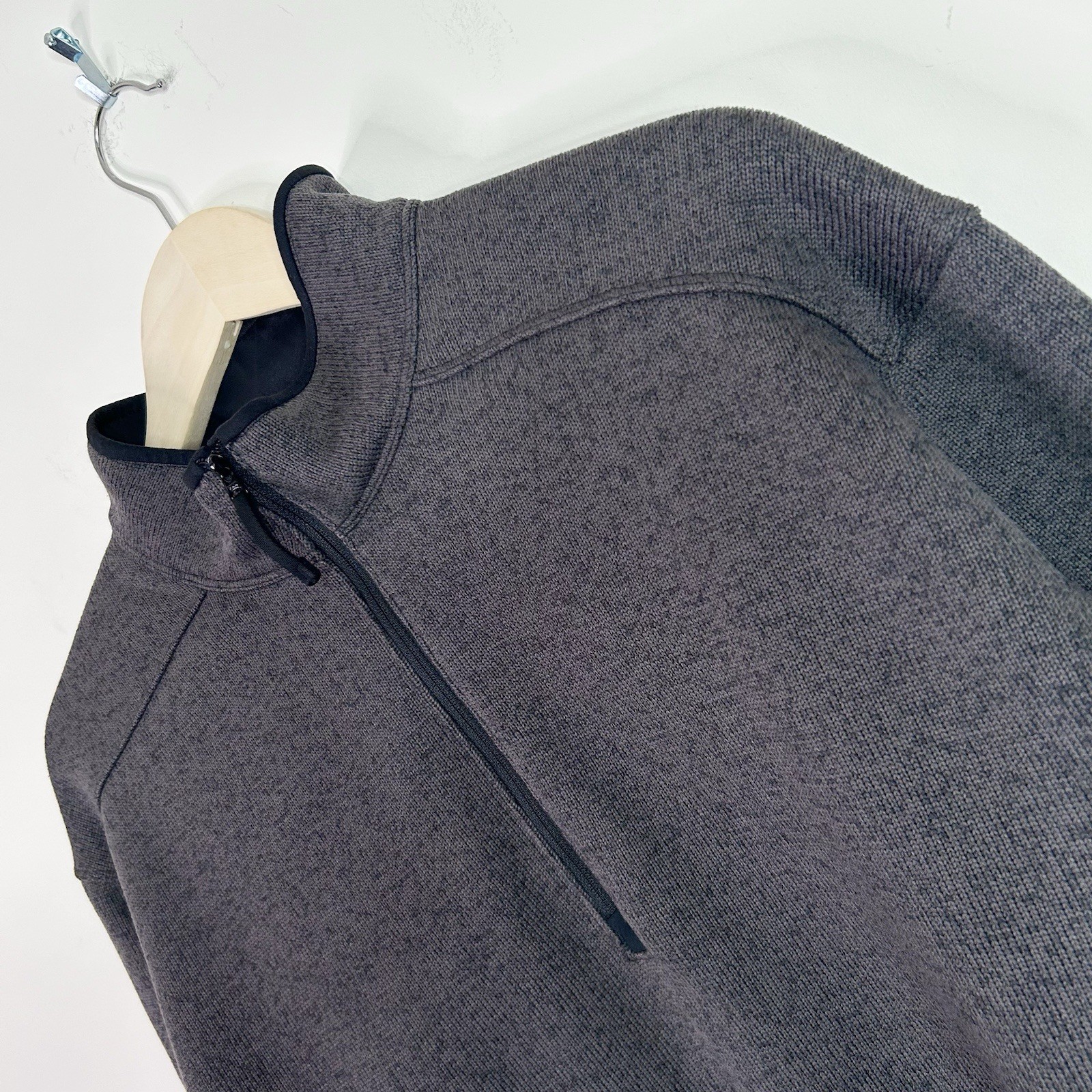 ARC'TERYX Arc’teryx Maglione Pullover Uomo Grigio Covert Mezza Zip in Pile Giacca (XL)