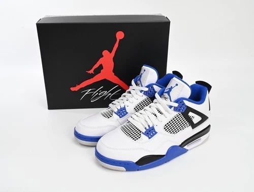 Nike Air Jordan 4 Retro Motorsports Trendy Mid-Cut Retro Basketball Shoes