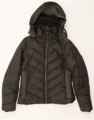 G-STAR Womens Hooded Padded Jacket UK 14 Medium Green Polyester IX02