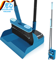 Besen Und Kehrschaufel Set Mit Langem Stiel 138CM, 180 Grad Drehbar Camping Kehr