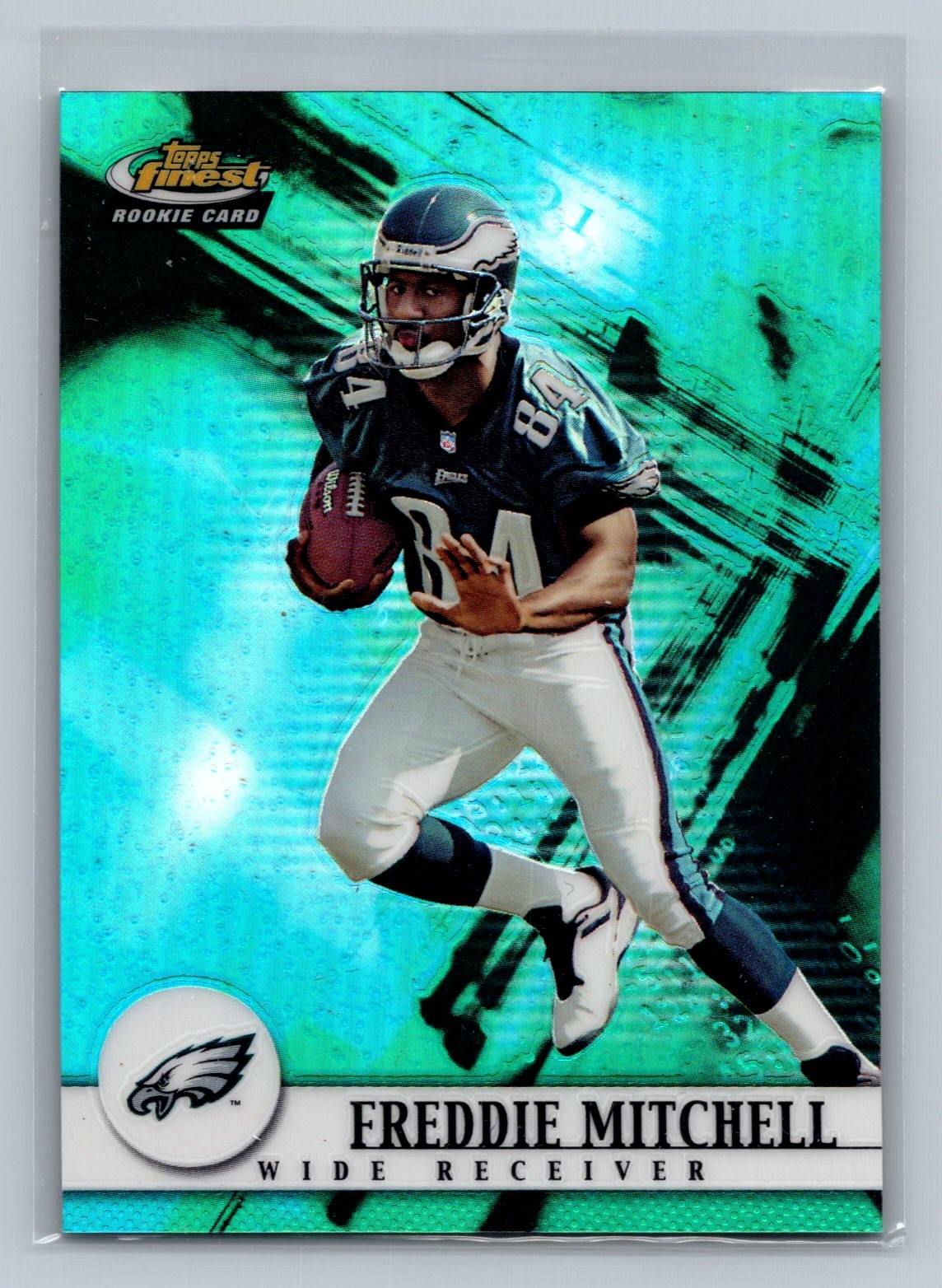 2001 Finest #128 Freddie Mitchell #/1000 Rookie