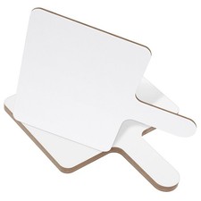 5pcs Dry Erase Paddles: 10x8" Double Sided Handheld White Boards - Mini