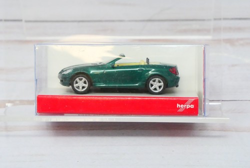 Herpa 033251, Mercedes Benz SLK Roadster, verde metálico, escala 1/87 HO | Zustand: New