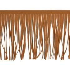 2 Yards 4 Inch PU Leather Fringe Trim DIY Tassel Fringe for Sewing Brown