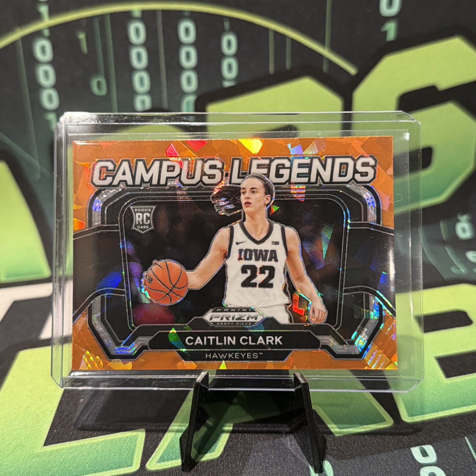2024 Panini Prizm Draft Picks - Campus Legends Caitlin Clark #5 Orange Ice Prizm