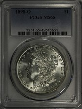 1898 O Morgan Dollar PCGS MS65