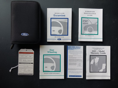 2001 Ford Excursion SUV Owners Manual Set With Case OEM