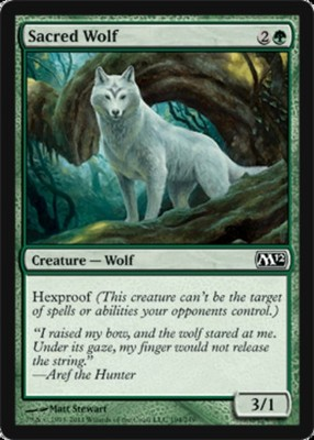 #ad Sacred Wolf Magic 2012 M12 #194 249 MTG Magic The Gathering $0.99