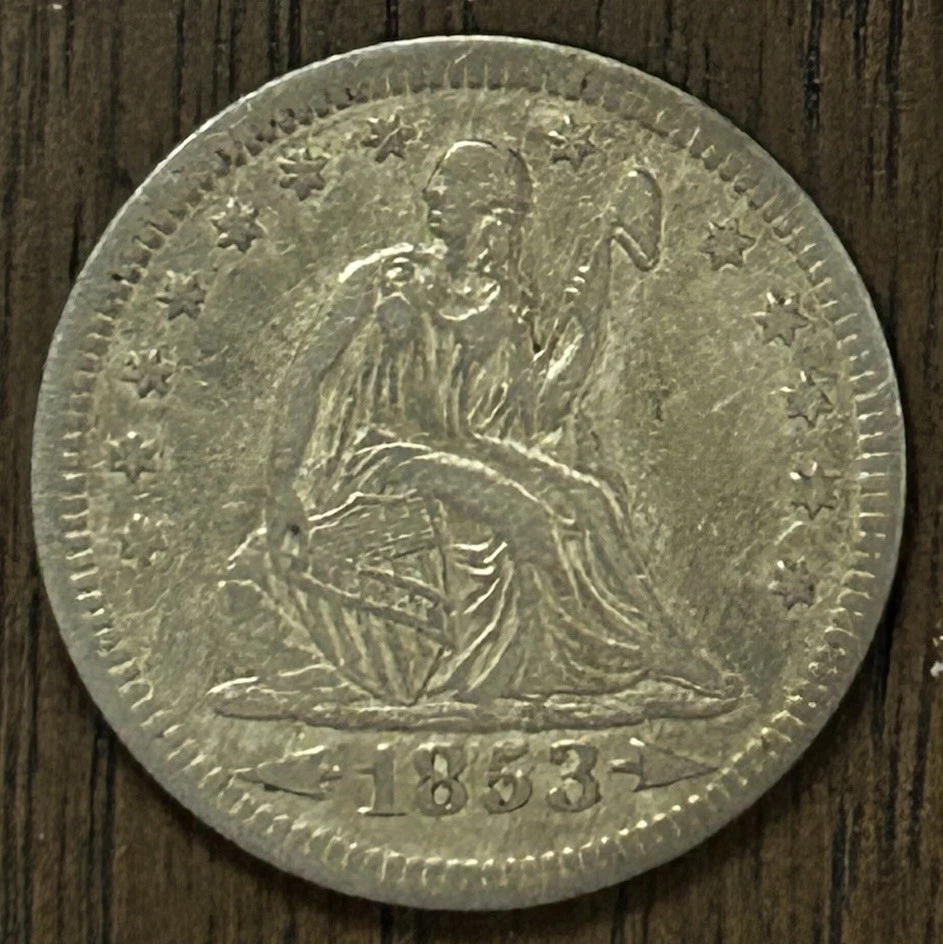 1853 シーテッド リバティ クォーター 1853 O Seated Liberty Quarter Coin Value Prices, Photos & Info