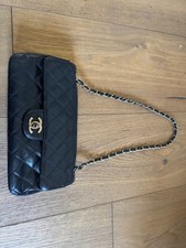 Chanel Diamond Stitched CC East West Flap Bag Beige Lambskin