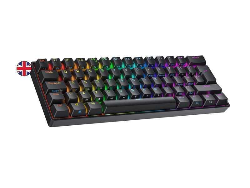 Ranked N60 Nova 60% | Hot Swappable Mechanical Gaming Keyboard | 62 Keys Multi C