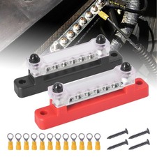 2PCS 6 Way Bus Bar Auto & Marine Power Distribution Earthing Block 150A 12V-48V