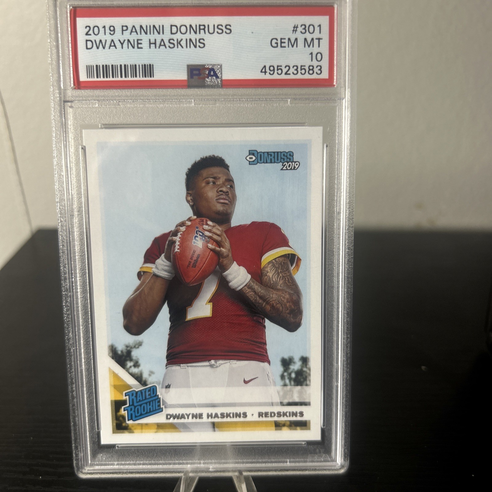 2019 Panini Donruss - Rated Rookie Dwayne Haskins #301 (RC) PSA 10 Ohio state 