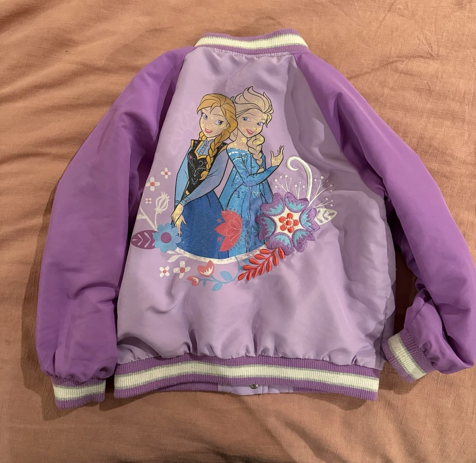 Chaqueta Universitaria Disney Store Anna & Elsa Frozen - PÚRPURA Talla 5-6 Foto 3 de 4