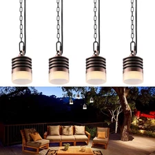 4 Pack Low Voltage Hanging Lights, 12V Pendant Lights Outdoor, LED Hanging Light