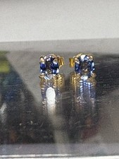 SS/.925 Cornflower Blue Sapphire Earrings. 5x4MM
