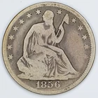 1856 Seated Liberty Half Dollar VG Silver 50c