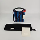 DRIES VAN NOTEN Striped Blue Top Handle Bag New & Authentic
