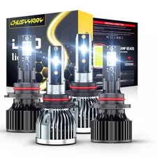 4x 9005+9006 LED Headlight Combo High Low Beam Bulbs Kit Super White Bright Lamp