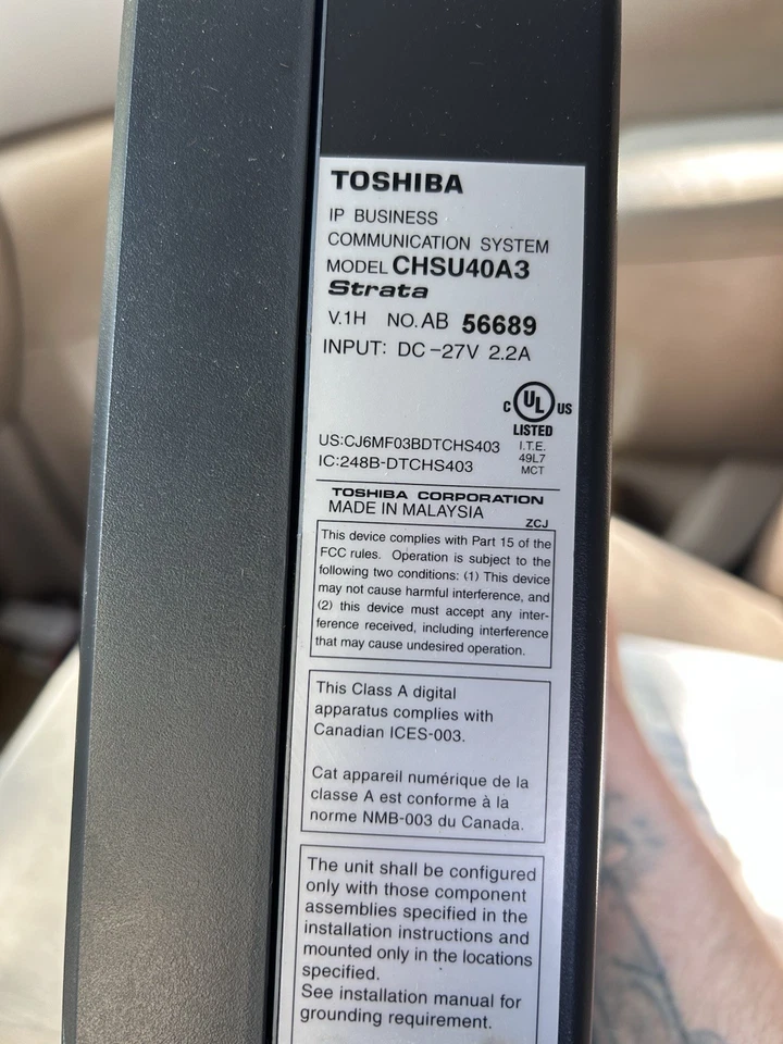 Toshiba Strata CIX40 IP CHSU40A PBX Phone System, w/o PSU - Image 2 of 2