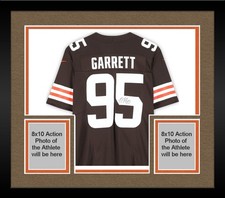 Framed Myles Garrett Cleveland Browns Autographed Nike Brown Limited Jersey