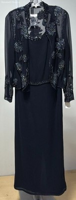 Draper's & Damon's Women's Size 8P Navy 2-Piece Jacket Dress NWT