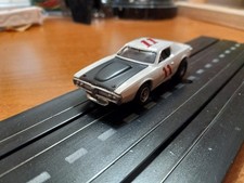 Vintage Aurora AFX White Dodge Charger 11 Slot Car with New Tires