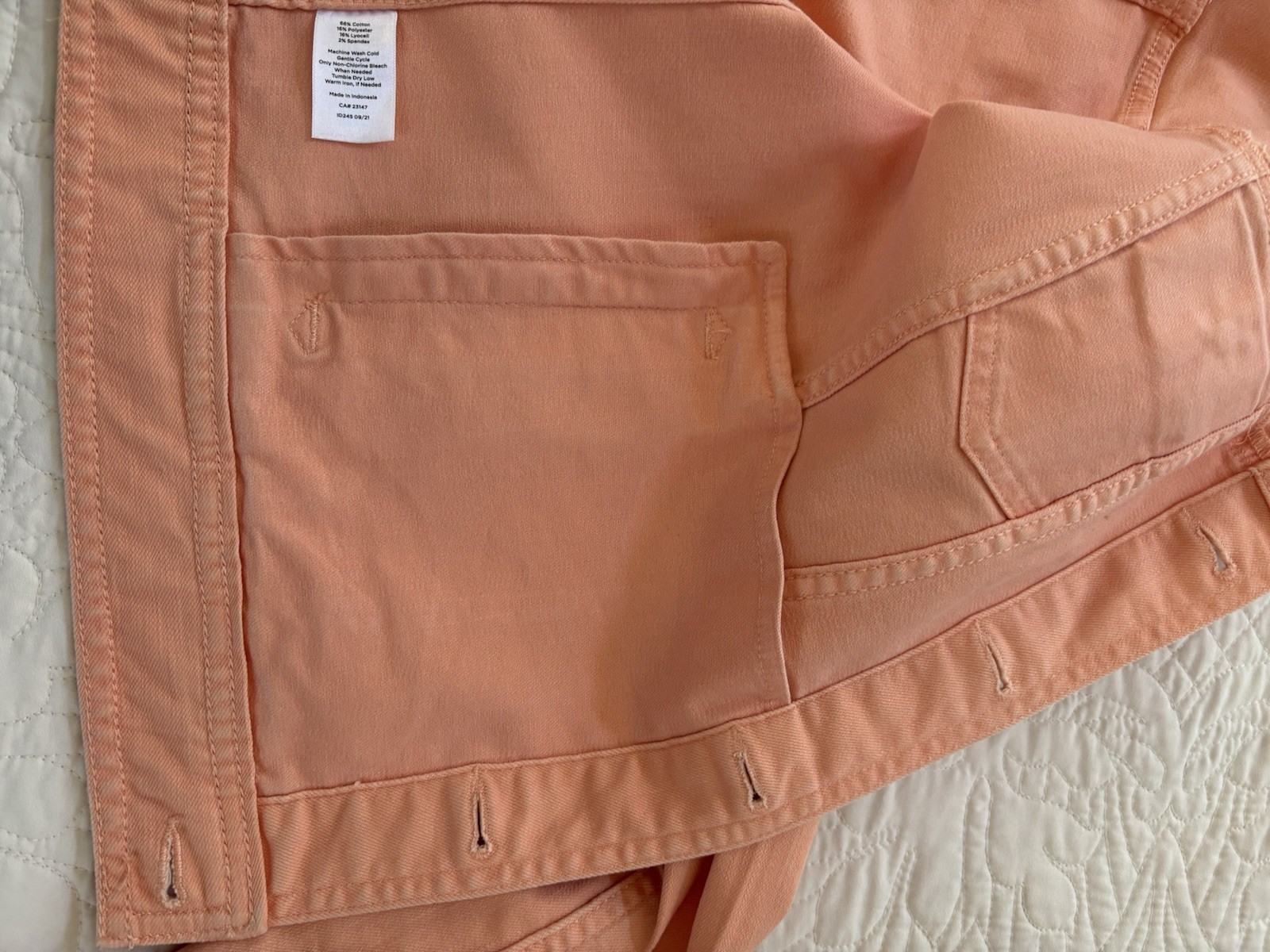 Talbots Peach Basic Jacket Button Collared Pocket… - image 12