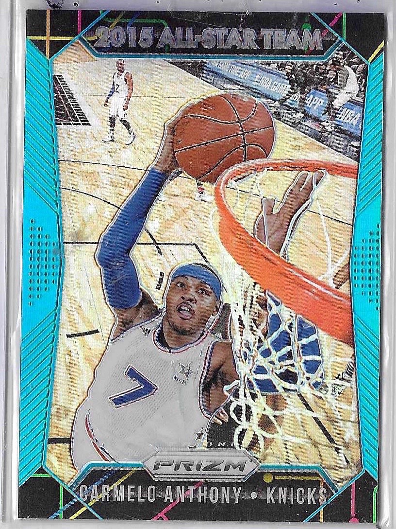 2015-16 Panini Prizm #351 Carmelo Anthony Light Blue Prizms #/199 New York Knick