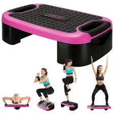 4-In-1 Aerobic Balance Board and Step Up Exercise Platform - Adjustable Multi...