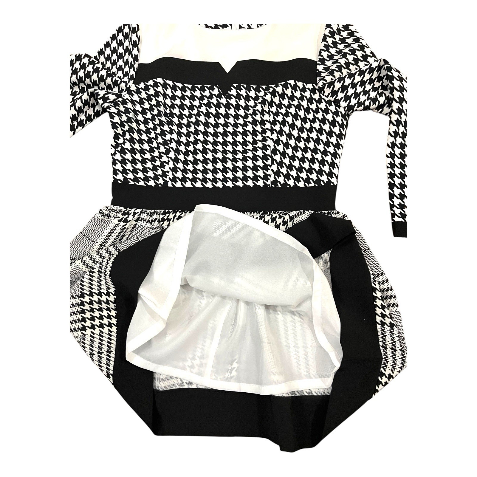 Houndstooth Check Pattern With High Contrast Pane… - image 7