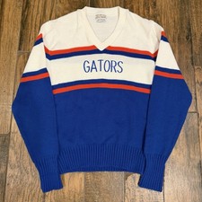 Vtg 60s Florida Gators Bristol Official Award Sweater L University Of Florida