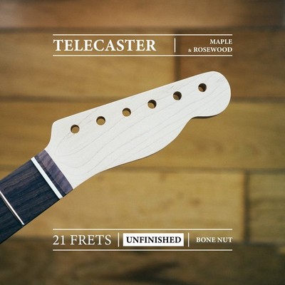 Telecaster Hals - Ahorn & Palisander | unvollendet | 21 Bünde | Knochenmutter