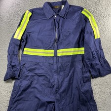 COMMANDER COVERALLS MENS 2XL BLUE REFLECTIVE TRIM HIGH VISIBILITY FITS 48x31